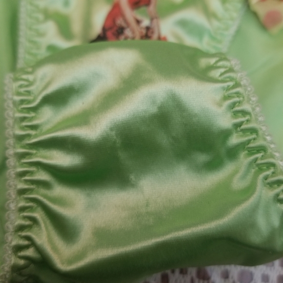 Vintage Inspired RARE Lime Green Satin Pantie - Picture 9 of 9